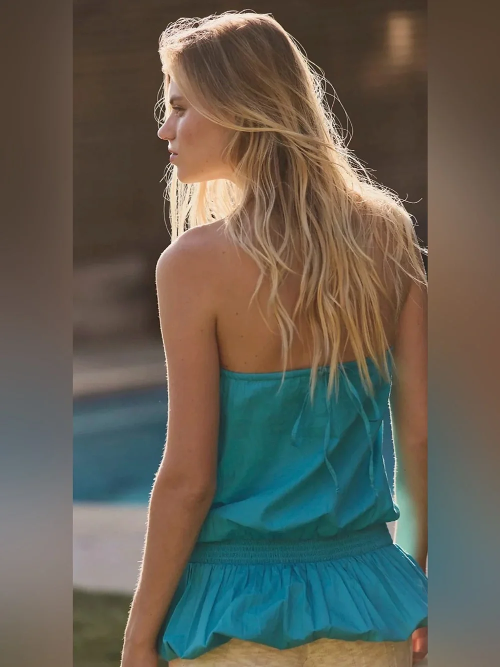 Free People Free Est Bea Bubble Tunic Top Scuba Sail Boho Festival M NWT - Picture 4 of 10